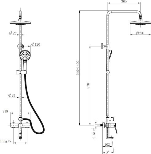 Комплект Акриловая ванна STWORKI Копенгаген KP19090 без опоры 190x90 см + Каркас 190 + Стойка Ларвик HWB0502-P01GD вороненая сталь в Железноводске