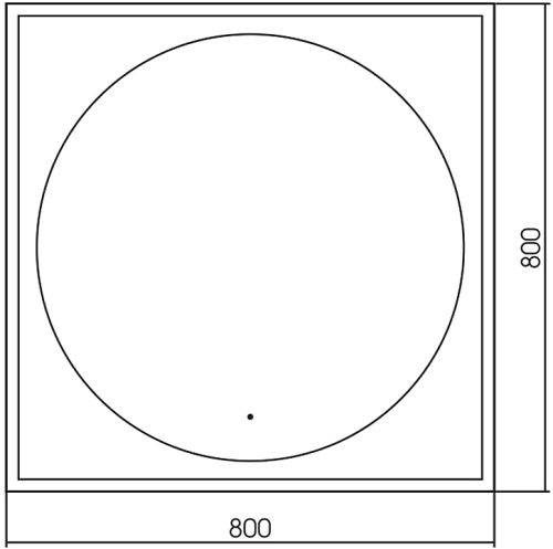 Зеркало STWORKI Драммен 80 круг, с подсветкой в Железноводске