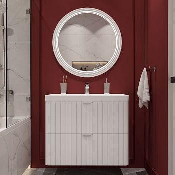Мебель для ванной STWORKI Ларвик 80 белая матовая в #REGION_NAME_DECLINE_PP#